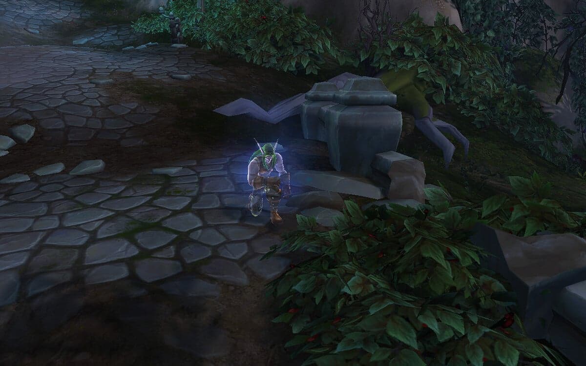 In-game screenshot of Challiane Vineyards Legion Remix route