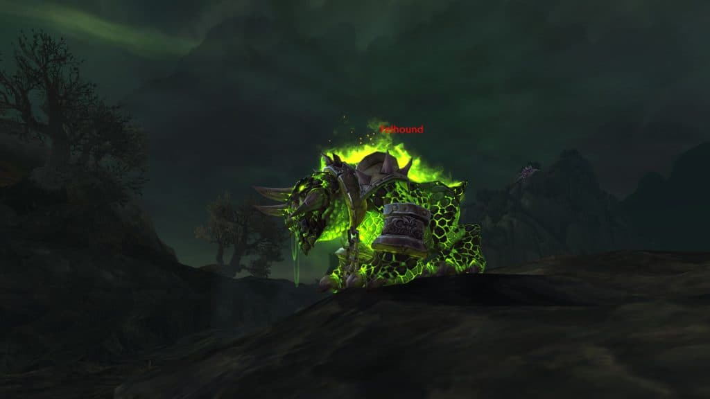 Felhound standing atop Illidari Perch