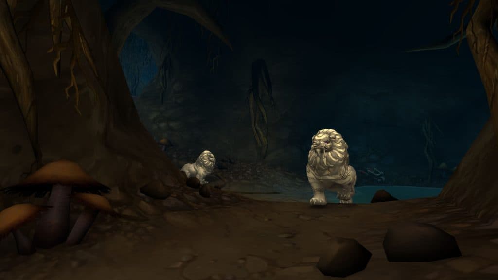 Stone Guardians inside the Azsuna caves