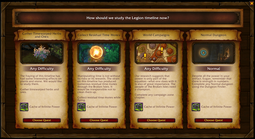 Warband vault storing Legion-era currencies for Legion Remix characters