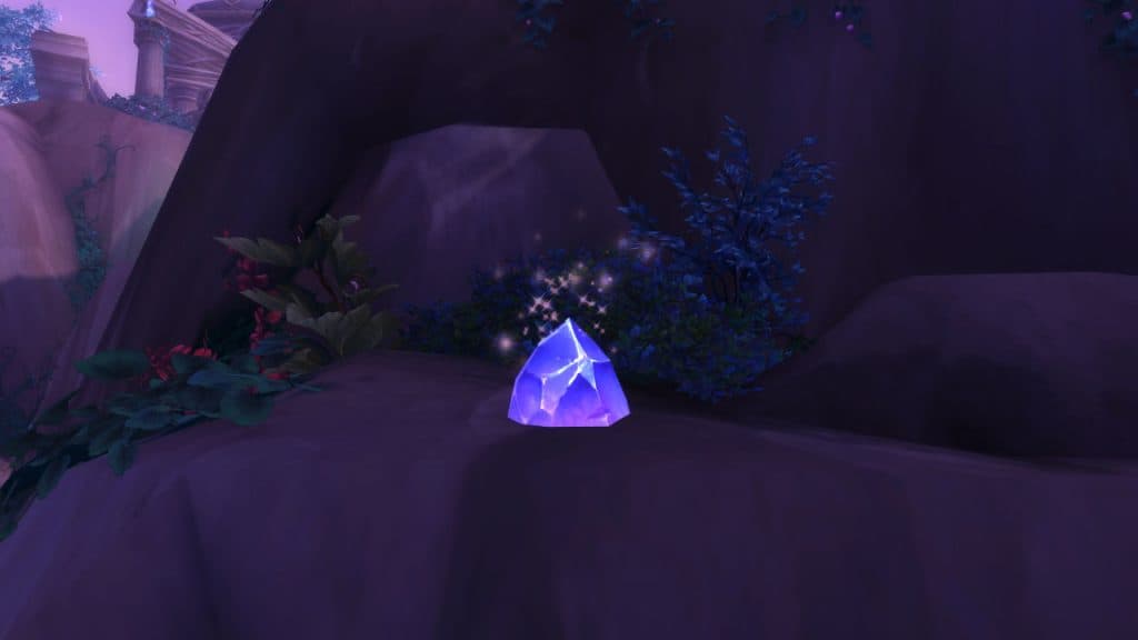 Ancient Mana chunk resting in a crystal growth