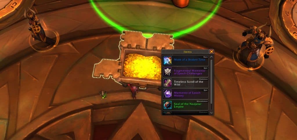 Loot window showing Fragmented Memento from raids