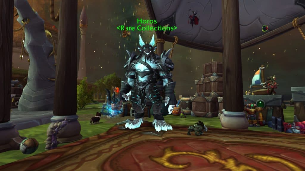 Horos showcasing Infinite Bazaar wares during A Noble Event