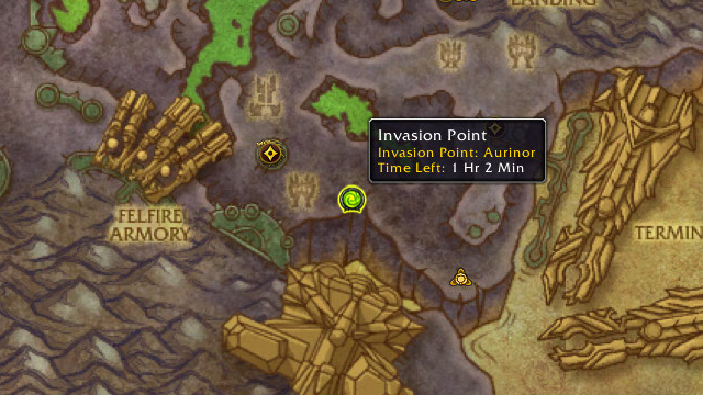 Invasion Point map locations on Argus