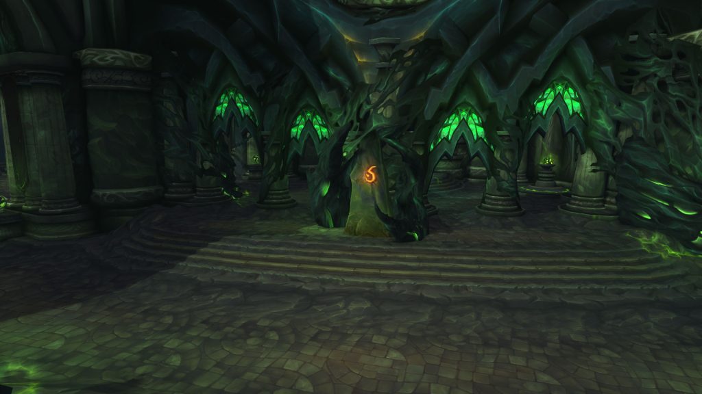 Tomb of Sargeras meeting stone on the Broken Shore